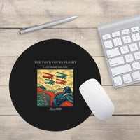 Thumbnail for VINTAGE G4444 - The Four Fours Flight - Designed Mouse Pads design on black round