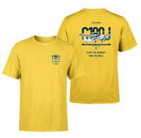Thumbnail for Cessna 180J Skywagon design on yellow t-shirt, double-side print