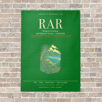 Thumbnail for Rarotonga International Airport RAR - Canvas Framed - Green