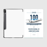 Thumbnail for Fokker 100 design on white samsung tablet tablet case