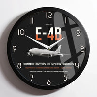 Thumbnail for E-4B Nightwatch design on black framed wall clock