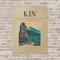 Thumbnail for Norman Manley International Airport KIN — Kingston vertical canvas print - no frame - beige background