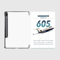 Thumbnail for Bombardier Challenger 605 design on white samsung tablet tablet case