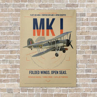 Thumbnail for Fairey Swordfish Mk I vertical canvas print - no frame - beige background