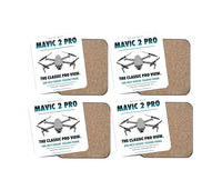 Thumbnail for DJI Mavic 2 Pro design on white 4 pieces set coaster