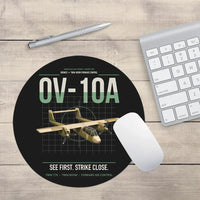 Thumbnail for OV-10A Bronco design on black round mouse pad