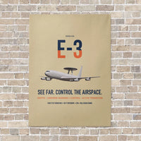 Thumbnail for E-3 Sentry AWACS vertical canvas print - no frame - beige background