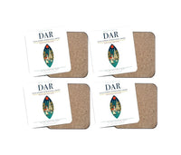 Thumbnail for Julius Nyerere International Airport (DAR) design on white 4 pieces set coaster