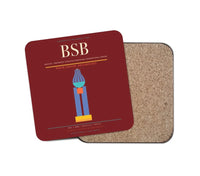 Thumbnail for Brasilia - Presidente Juscelino Kubitschek International Airport BSB Coaster 1-Piece - Dark Red