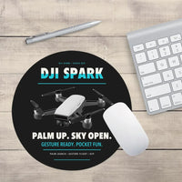 Thumbnail for DJI Spark design on black round mouse pad