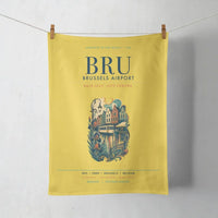 Thumbnail for Brussels Airport (BRU) design on yellow towel