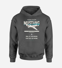 Thumbnail for Cessna Citation Mustang design on dark gray double-side hoodie, single-side print