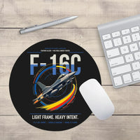Thumbnail for F-16C Fighting Falcon design on black round mouse pad