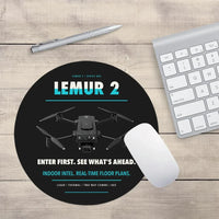 Thumbnail for BRINC LEMUR 2 design on black round mouse pad