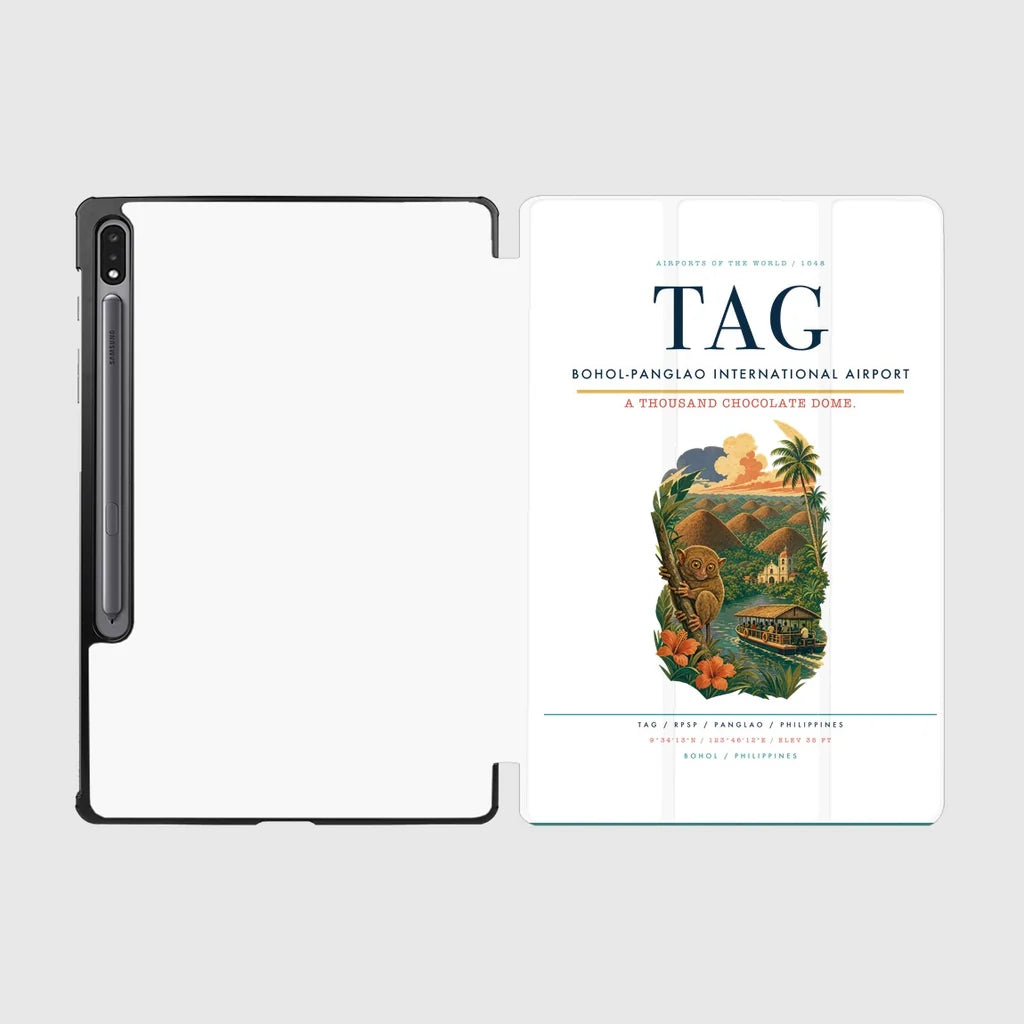 Bohol-Panglao International Airport (TAG) design on white samsung tablet tablet case