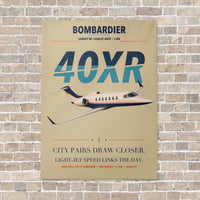 Thumbnail for Bombardier Learjet 40XR vertical canvas print - no frame - beige background