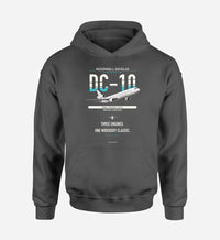 Thumbnail for McDonnell Douglas DC-10 design on dark gray double-side hoodie, single-side print