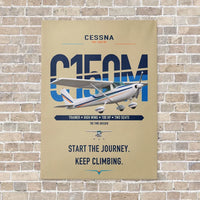 Thumbnail for Cessna 150M vertical canvas print - no frame - beige background