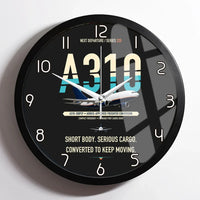 Thumbnail for Airbus A310-200P2F design on black framed wall clock