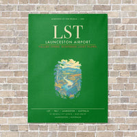 Thumbnail for Launceston Airport LST - Canvas Framed - Green