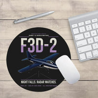 Thumbnail for F3D-2 Skyknight design on black round mouse pad