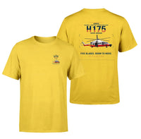 Thumbnail for Airbus H175 design on yellow t-shirt, double-side print