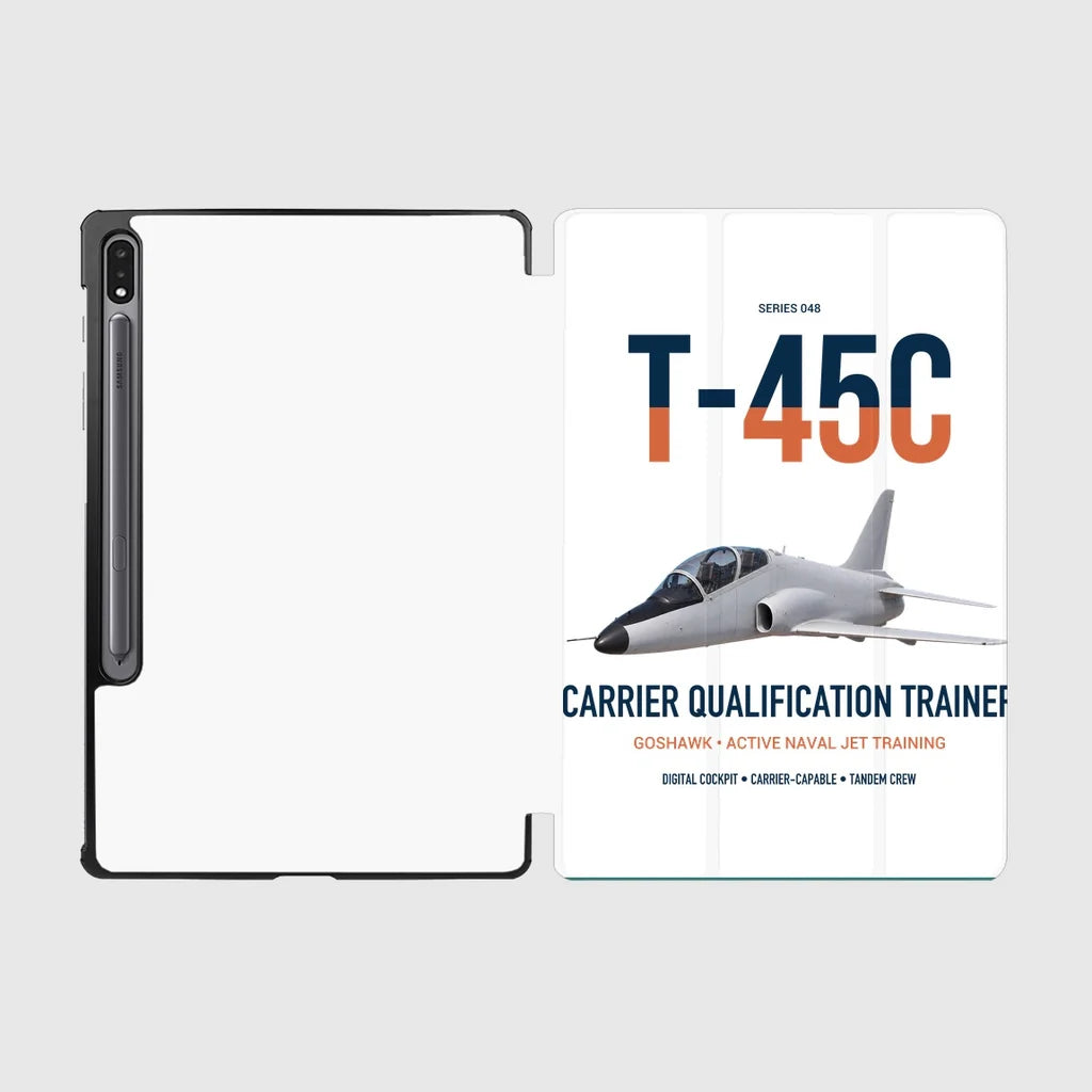 T-45C Goshawk design on white samsung tablet tablet case