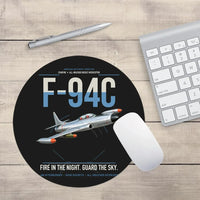Thumbnail for F-94C Starfire design on black round mouse pad
