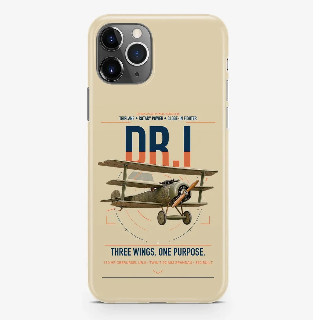 Fokker Dr.I design on beige magsafe iphone case, for iPhone Pro Max