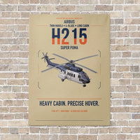 Thumbnail for Airbus H215 vertical canvas print - no frame - beige background