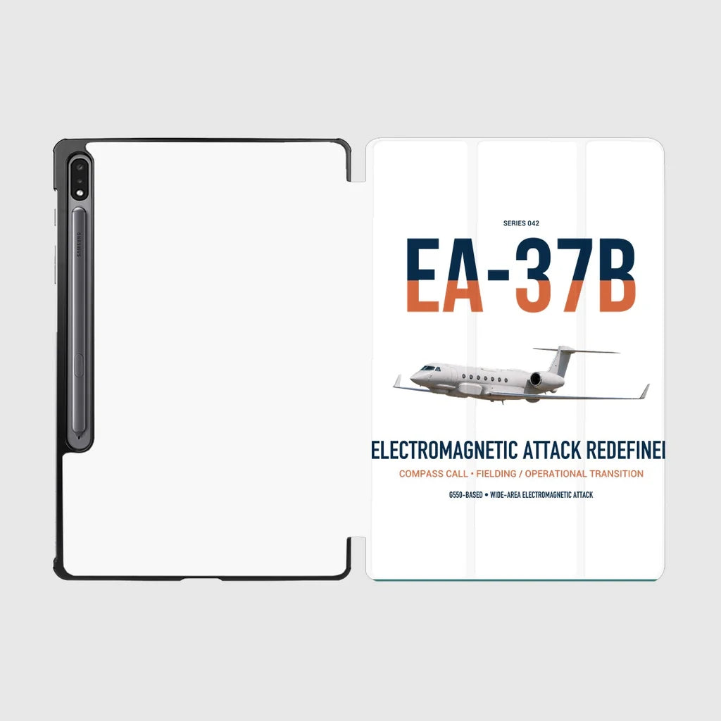 EA-37B Compass Call design on white samsung tablet tablet case