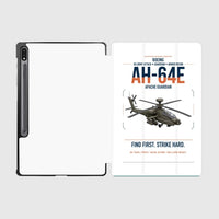 Thumbnail for Boeing AH-64E Apache Guardian design on white samsung tablet tablet case