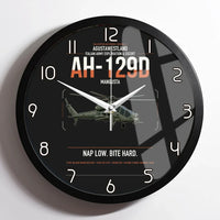 Thumbnail for AgustaWestland AH-129D Mangusta design on black framed wall clock