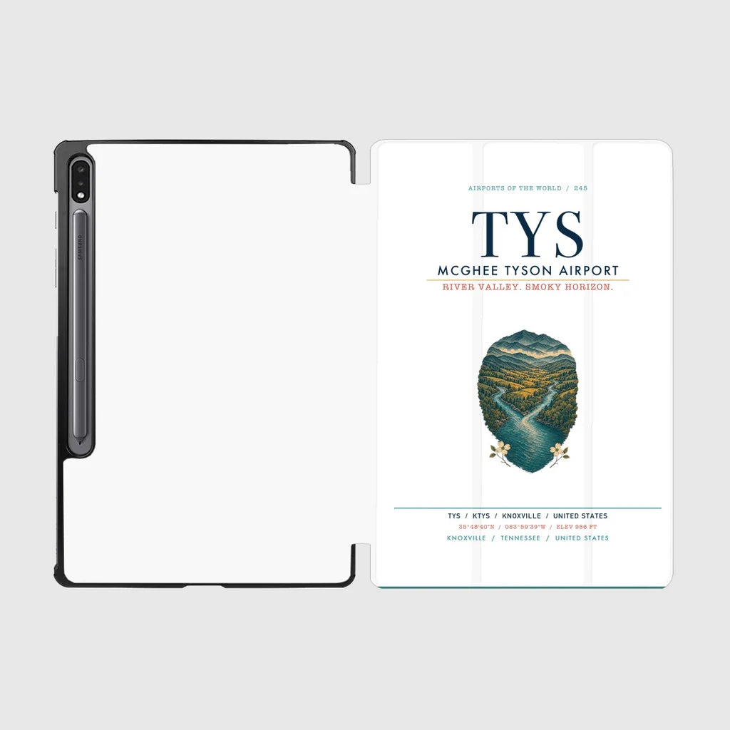 McGhee Tyson Airport Knoxville (TYS) design on white samsung tablet tablet case