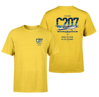 Thumbnail for Cessna T207A Stationair 8 design on yellow t-shirt, double-side print