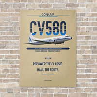Thumbnail for Convair 580 vertical canvas print - no frame - beige background