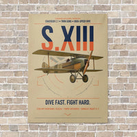 Thumbnail for SPAD S.XIII C.1 vertical canvas print - no frame - beige background