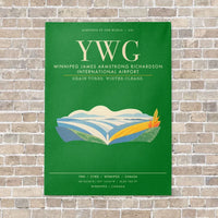Thumbnail for Winnipeg James Armstrong Richardson International Airport YWG - Canvas Framed - Green