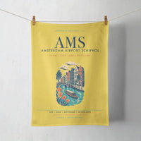Thumbnail for Amsterdam Airport Schiphol (AMS) design on yellow towel