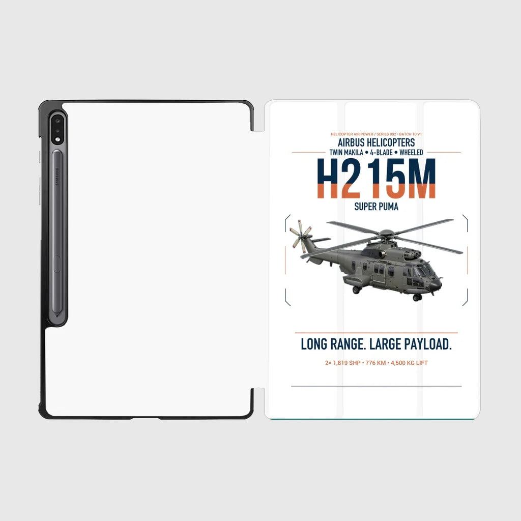 Airbus H215M design on white samsung tablet tablet case