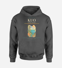 Thumbnail for Kuopio Airport (KUO) design on dark gray hoodie single-side print