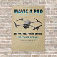 Thumbnail for DJI Mavic 4 Pro vertical canvas print - no frame - beige background