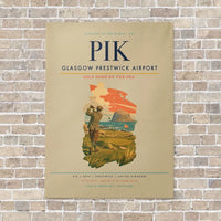 Thumbnail for Glasgow Prestwick Airport PIK vertical canvas print - no frame - beige background