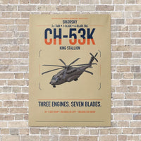 Thumbnail for Sikorsky CH-53K King Stallion vertical canvas print - no frame - beige background