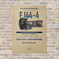 Thumbnail for FJ44-4 vertical canvas print - no frame - beige background