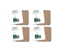 Thumbnail for Redding Regional Airport (RDD) design on white 4 pieces set coaster