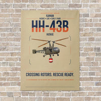 Thumbnail for Kaman HH-43B Huskie vertical canvas print - no frame - beige background