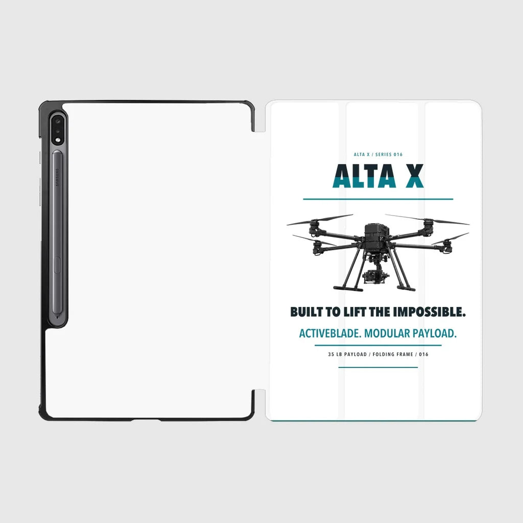 Freefly Alta X design on white samsung tablet tablet case