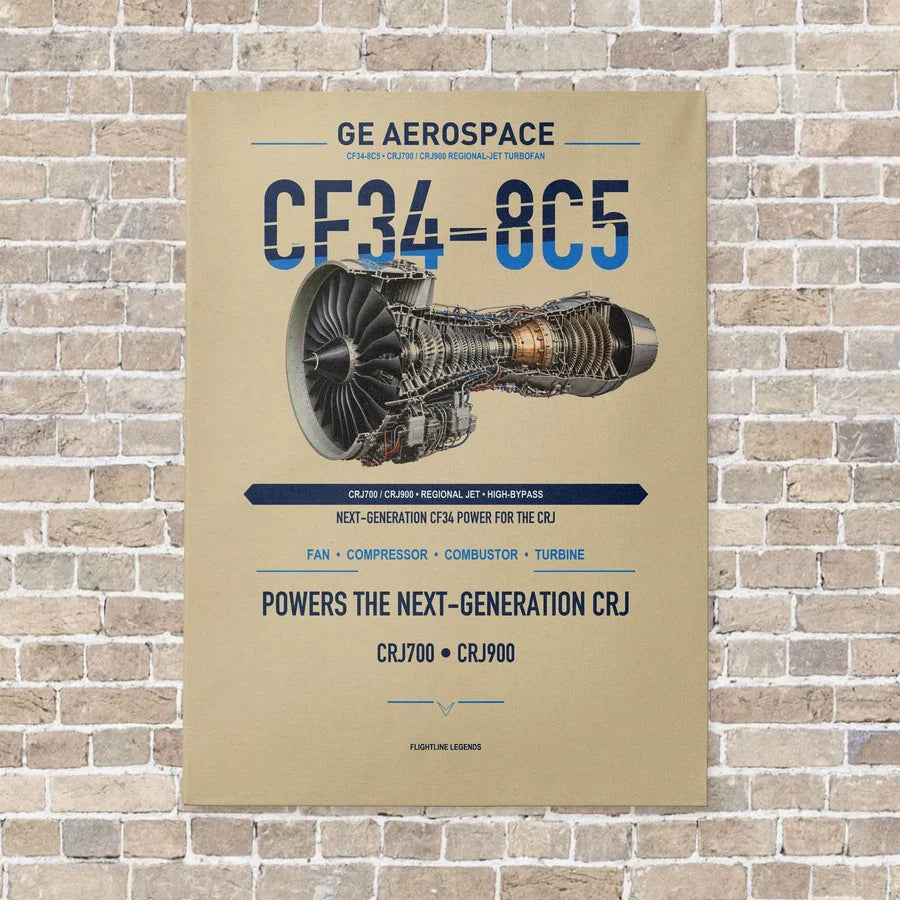 CF34-8C5 vertical canvas print - no frame - beige background