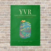 Thumbnail for Vancouver International Airport YVR - Canvas Framed - Green